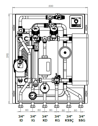 Indirect Thermohexa Tip3 - 35KW/10KW Eşanjör Kapasitesi - Termostatik Kontrollü Isı İstasyonu - Lütfen Fiyat İsteyiniz (SİPARİŞE ÖZEL YAPILACAK, 15 GÜN İÇERİSİNDE TESLİM EDİLECEKTİR.)