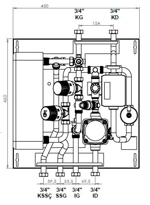 Direct Thermohexa UFH Yerden Isıtmalı Tip4 - 35 KW Eşanjör Kapasiteli Termostatik Kontrollü Isı İstasyonu -  Kalorimetre Fiyata Dahil Değildir - KDV Dahil - (SİPARİŞE ÖZEL YAPILACAK, 15 GÜN İÇERİSİNDE TESLİM EDİLECEKTİR.)
