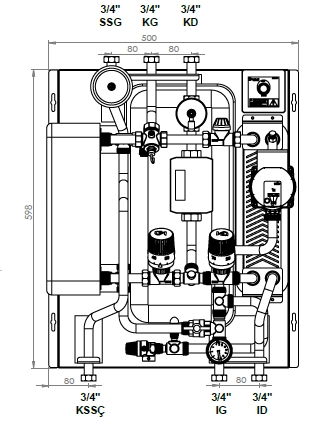 Indirect Thermohexa Tip1 - 35KW/10KW Eşanjör Kapasitesi - Termostatik Kontrollü Isı İstasyonu - Lütfen Fiyat İsteyiniz (SİPARİŞE ÖZEL YAPILACAK, 15 GÜN İÇERİSİNDE TESLİM EDİLECEKTİR.)