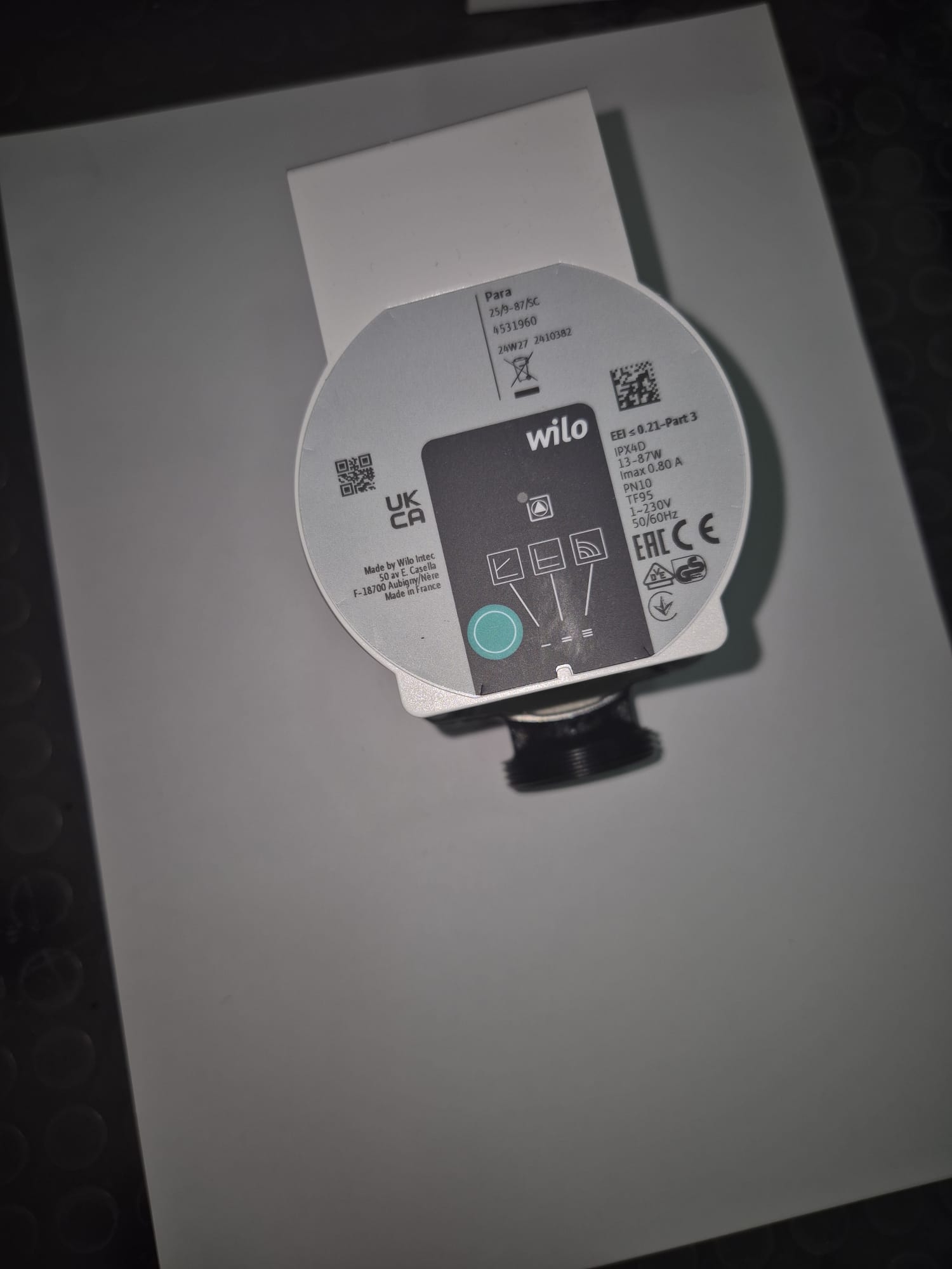 Wilo Para 25-130/9-87/SC-12/I WTU Pompa