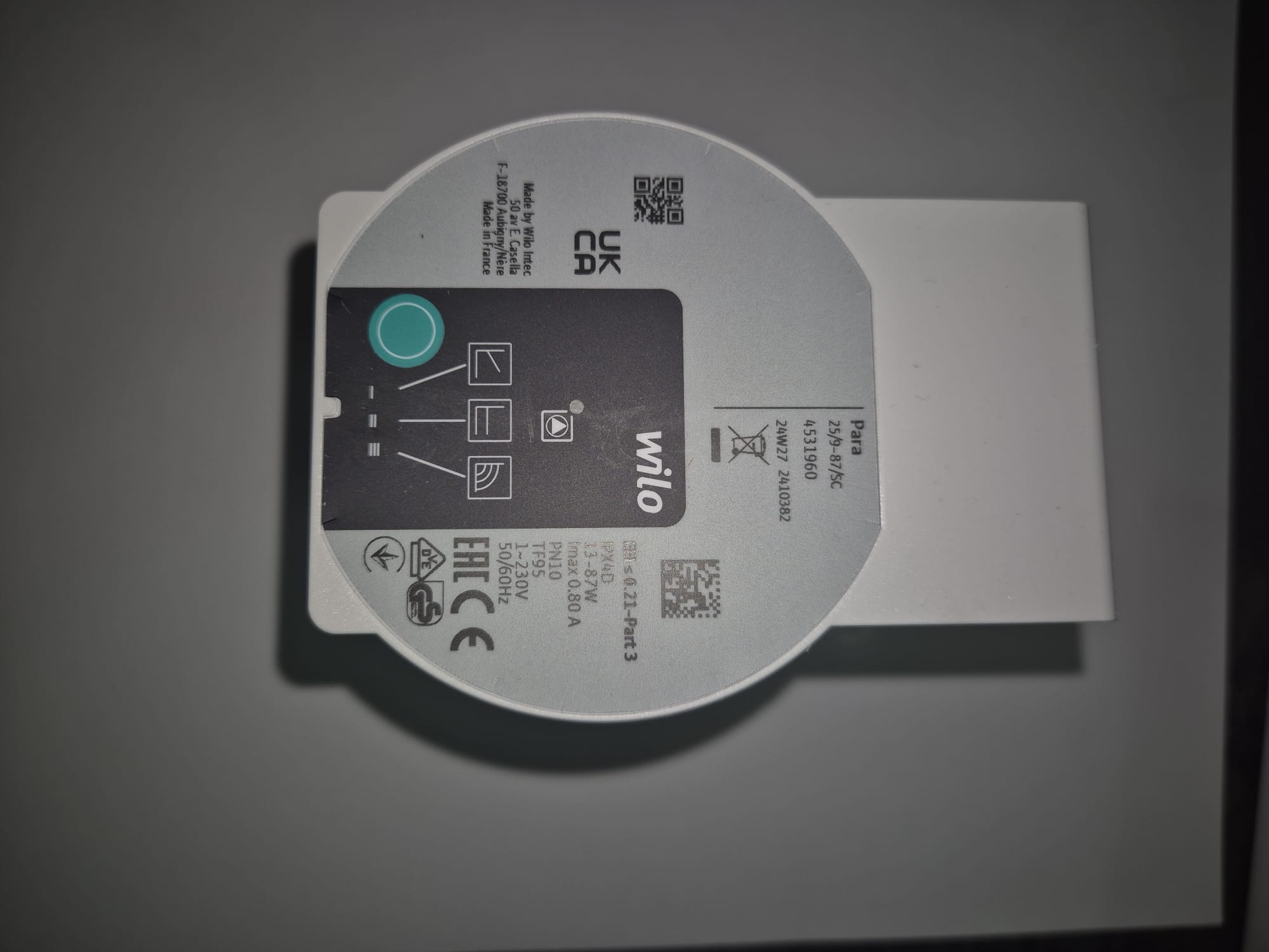 Wilo Para 25-130/9-87/SC-12/I WTU Pompa