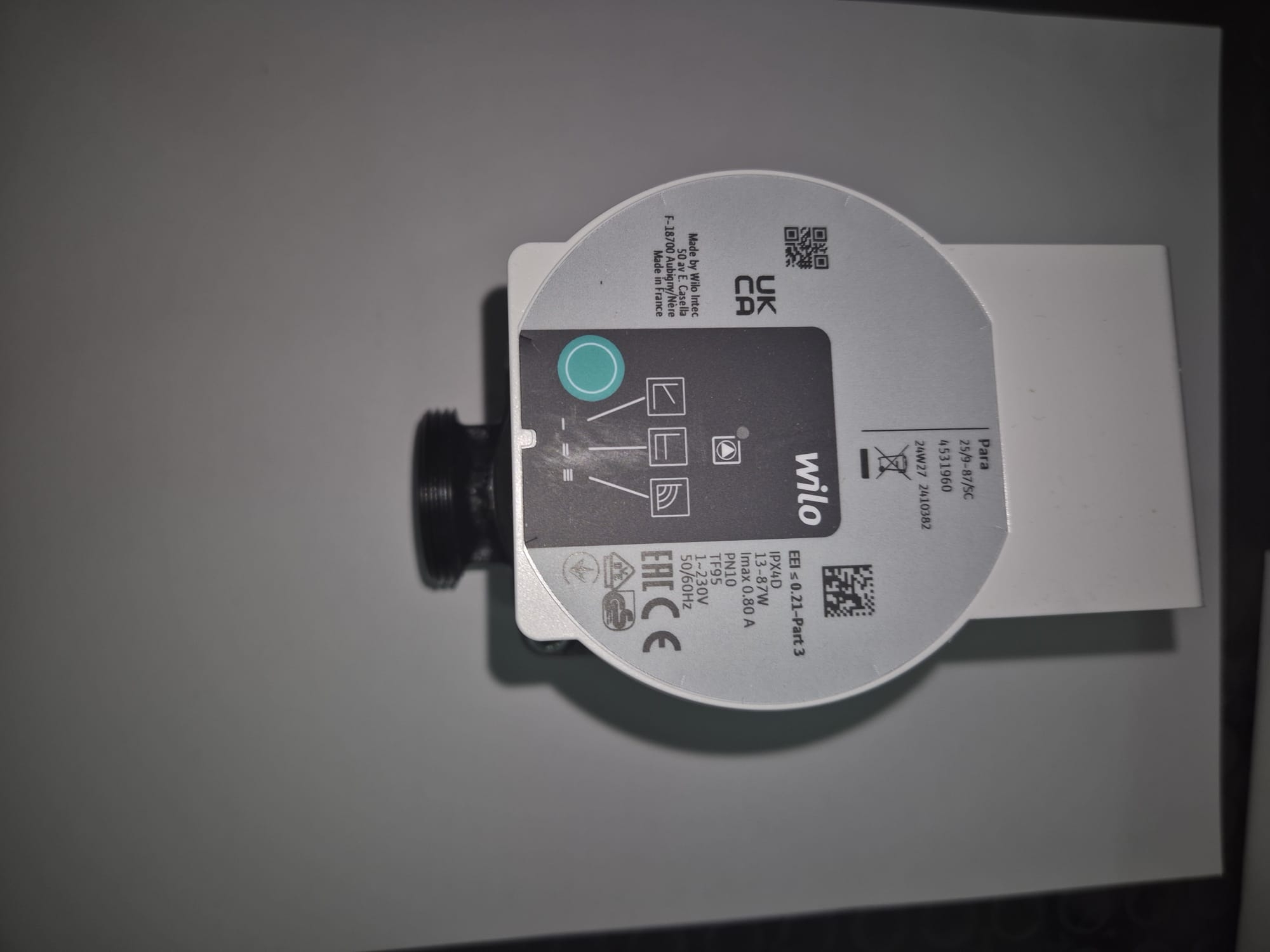 Wilo Para 25-130/9-87/SC-12/I WTU Pompa