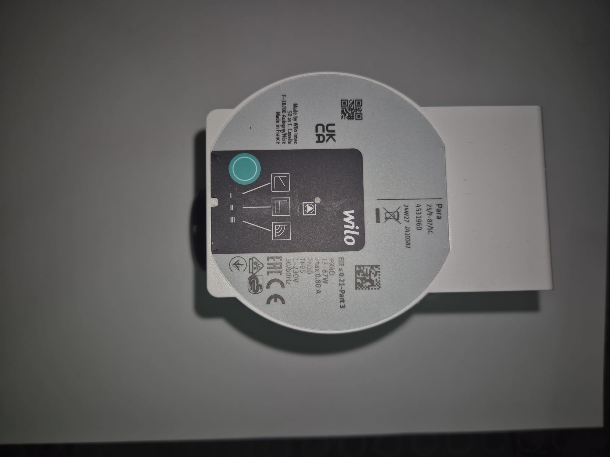 Wilo Para 25-130/9-87/SC-12/I WTU Pompa