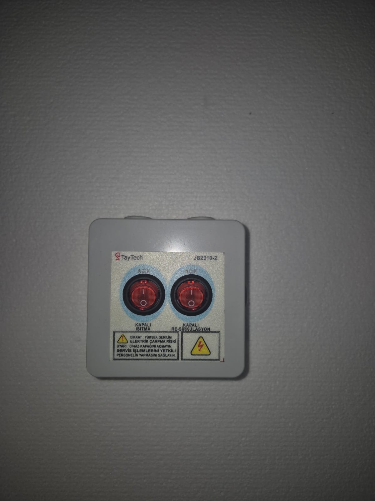 DE-10 Isı İstasyonu Yerden Isıtma Kontrol Paneli - Çift Buton