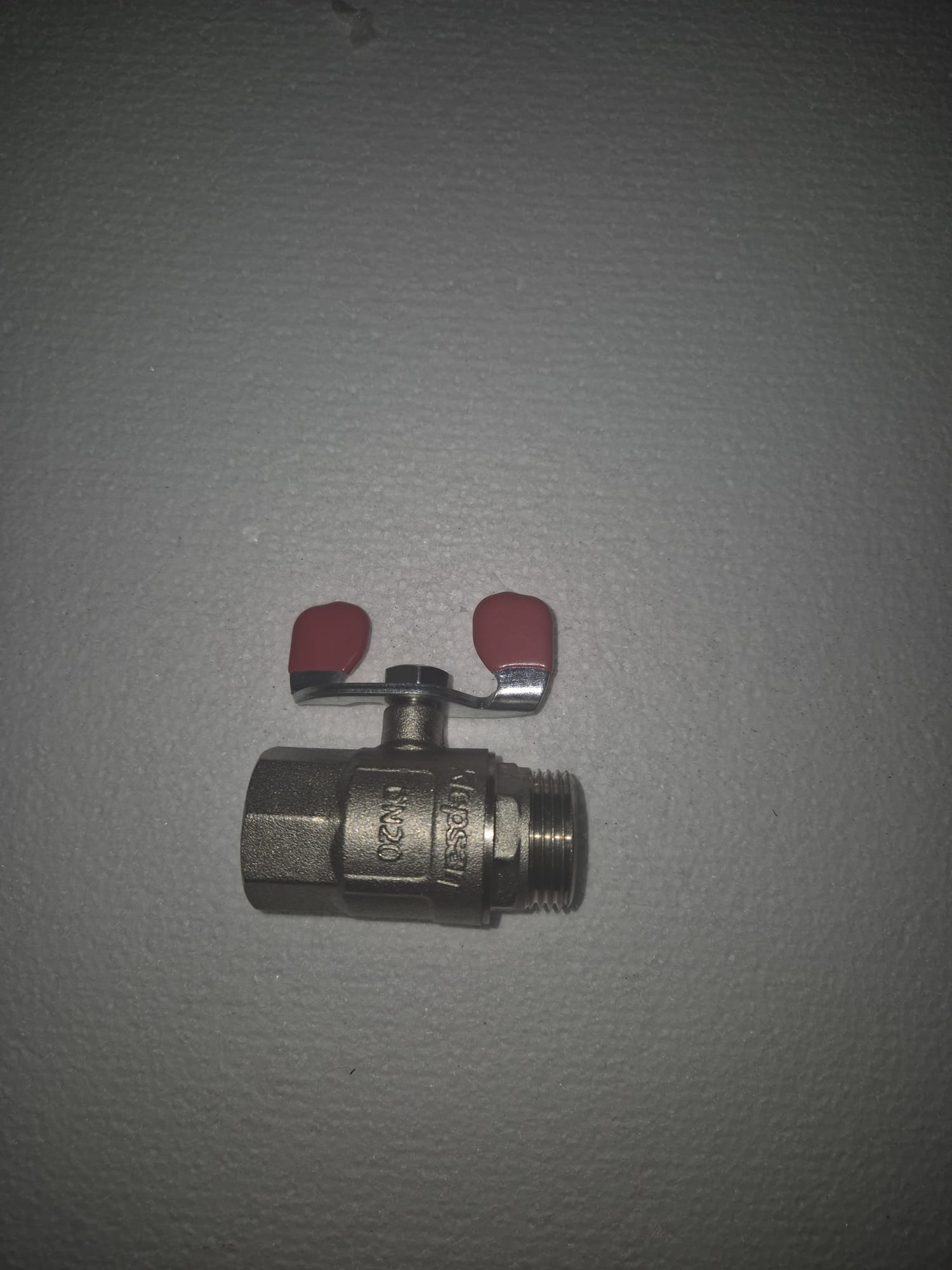 3/4’’ KÜRESEL DIŞ DİŞLİ KELEBEK KOL SU VANASI(PN40)